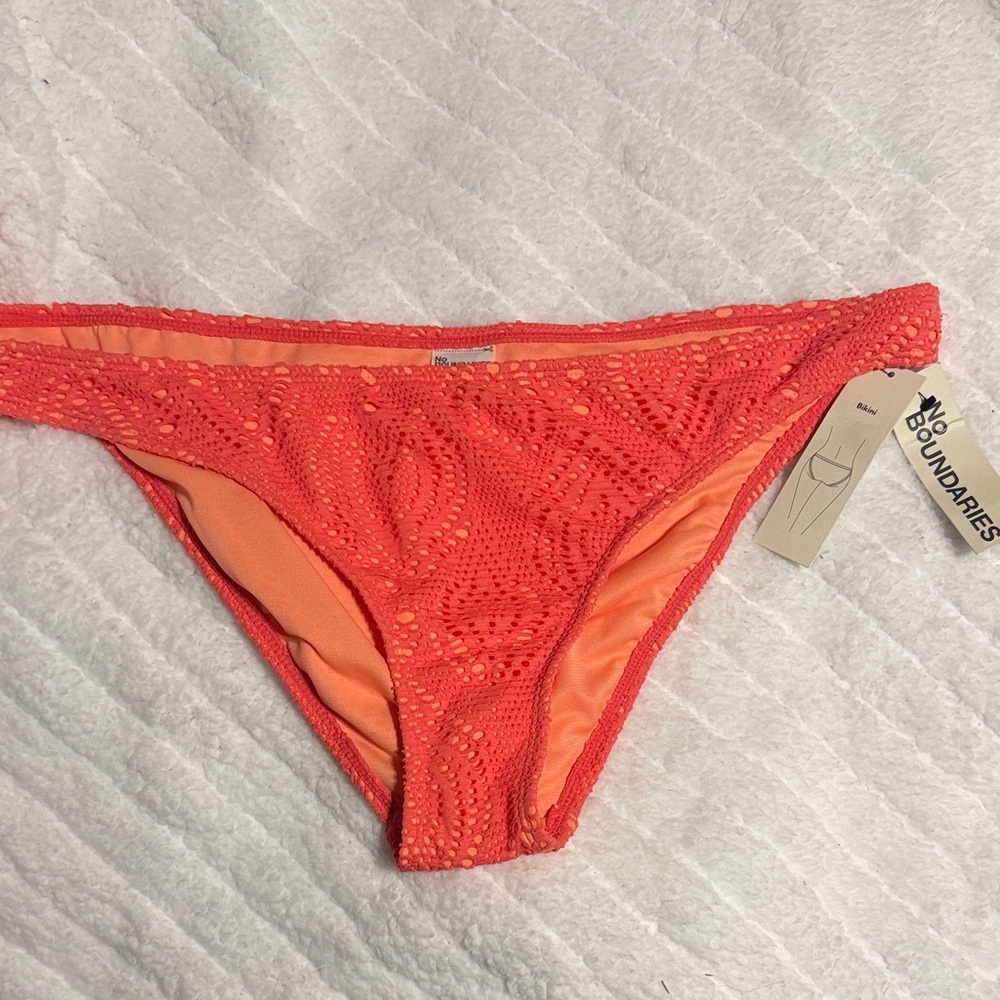 No Boundaries Coral Crochet Bikini Bottom